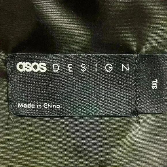 ASOS DESIGN Jacket Oversized Faux Leather Motocross Racer 3XL Black/White NWT - Picture 10 of 13